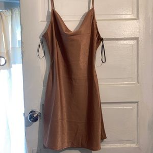 NWT tan slip dress